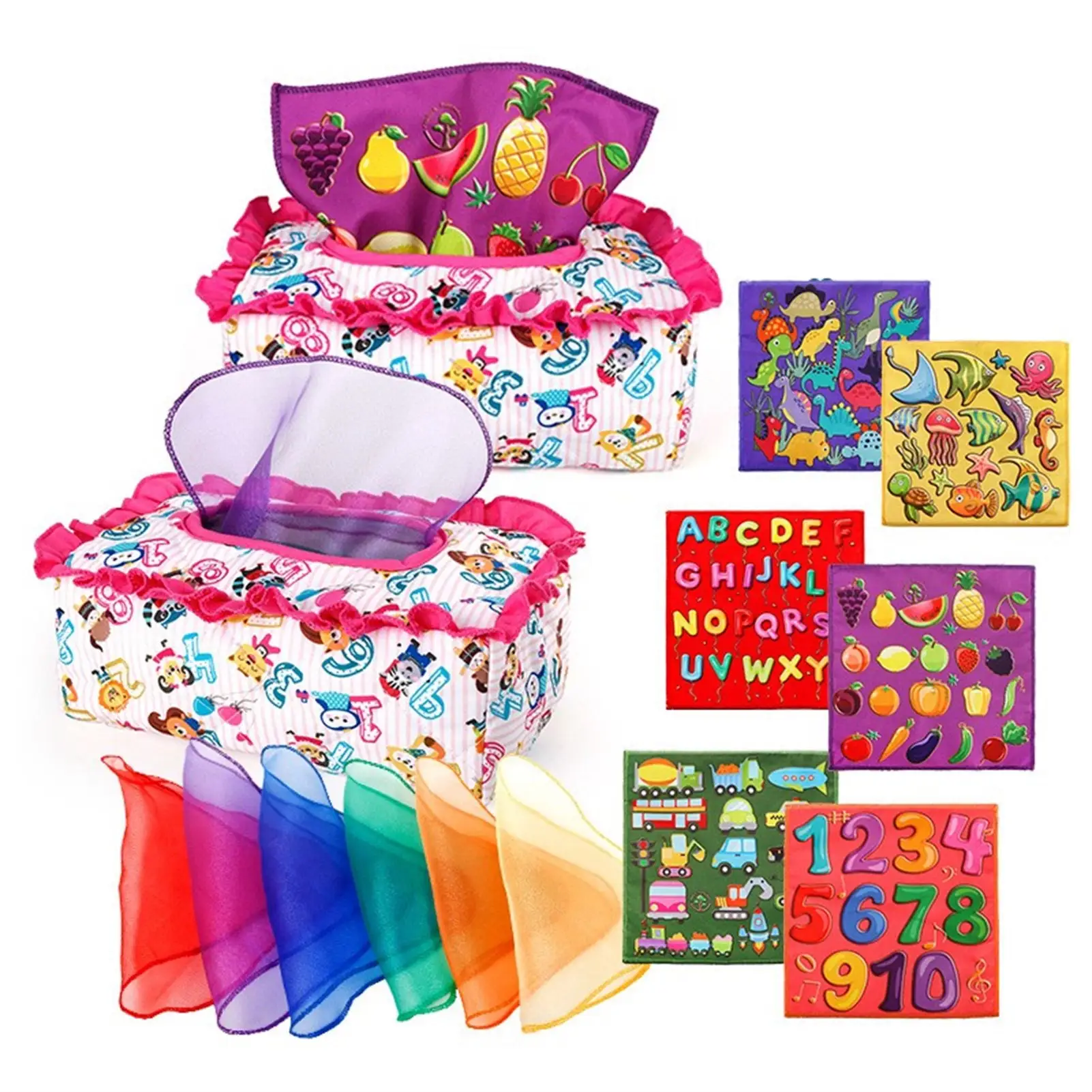 

Детская игрушка Монтессори, коробка для салфеток для малышей, волшебная детская коробка для салфеток, игрушка для раннего обучения, сенсорн...