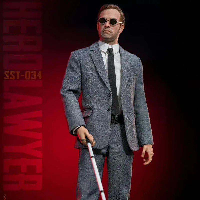 

In Stock Soosootoys SST-034 1/6 Blind Lawyer 2.0 Figure Model SST034 12'' Male Soldier Action Figure Body Doll Full Set Toy
