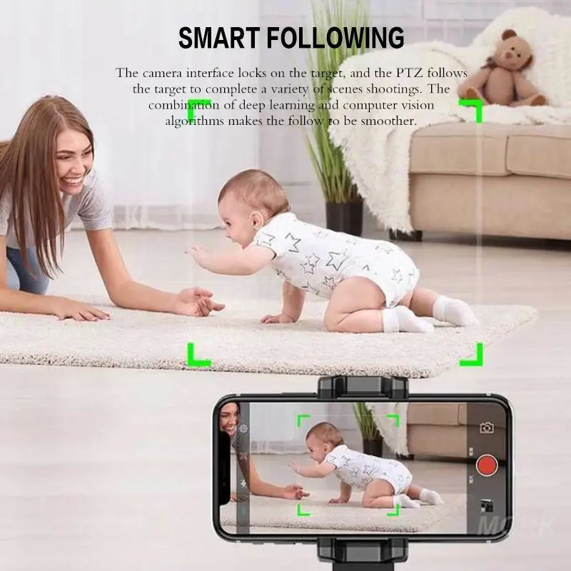 

Auto Smart Shooting Selfie Stick 360° Object Tracking Holder All-in-one Rotation Face Tracking Camera Phone Holder AI Gimbal