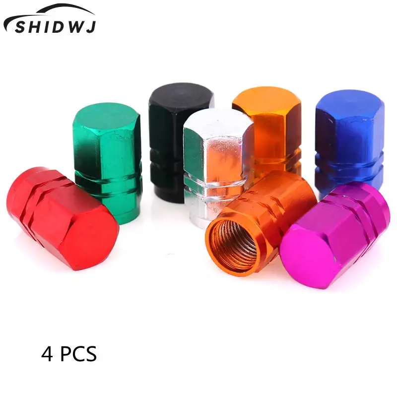 

4pcs/set Anti-theft Aluminum Car Wheel Tires Valves Tyre Stem Air Caps Cove Dustproof Cover Car Accessories