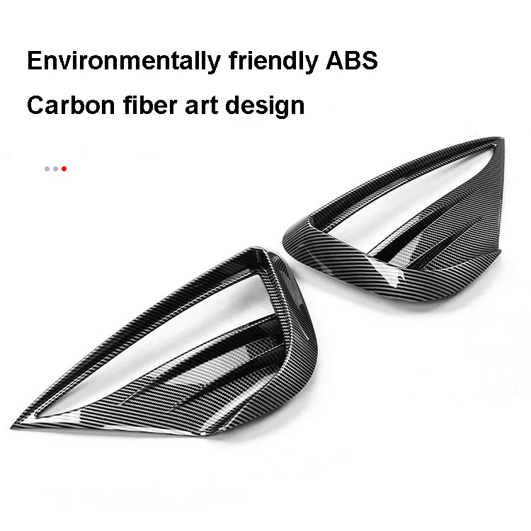 

For Tesla Model Y Fog Lamp Spoiler Blade Trim Protective Cover Woof Tooth Wind Knife ABS Decoration Sticker Car Accessories