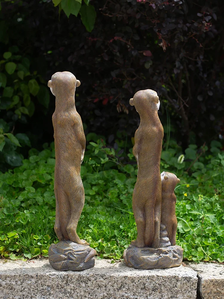 Уличное украшение для сада имитация животного Мангуст