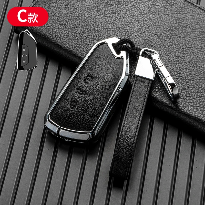 

Car Key Cover for VW Golf 8 Mk8 2020 for Skoda Octavia 4 8 A8 MK4 VAG Group 2021 Seat Leon Remote Control Cases Keychain Holder