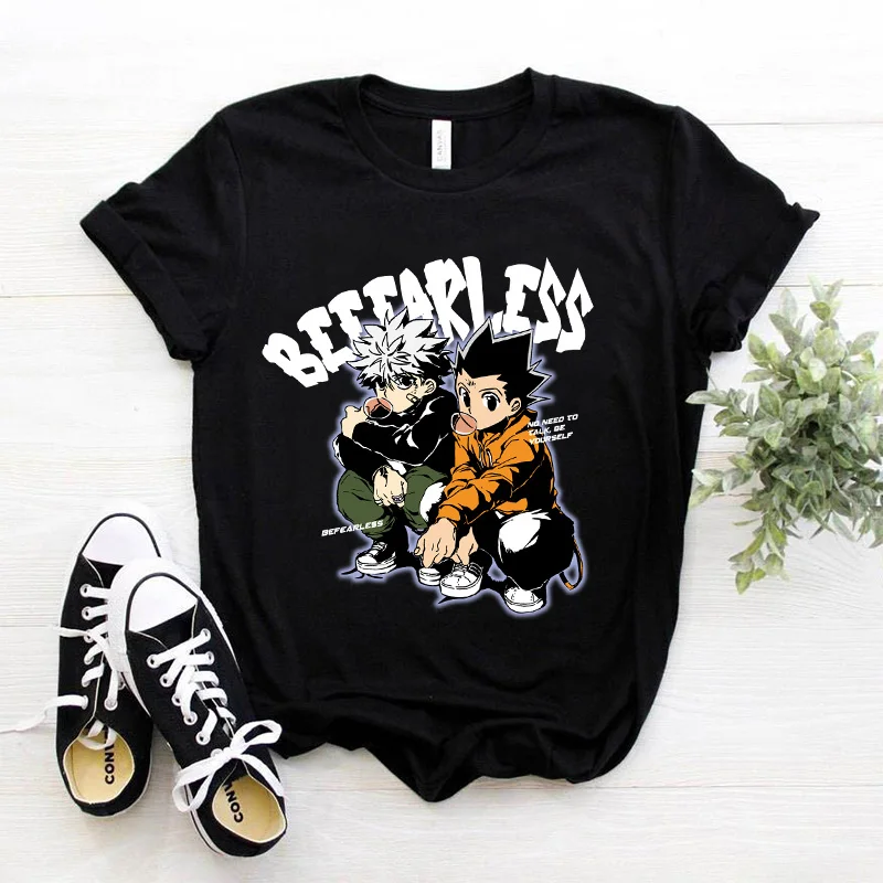 Футболка с изображением манги Hisoka Kawaii Hunter X Killua Zoldyck забавная мультяшная Милая