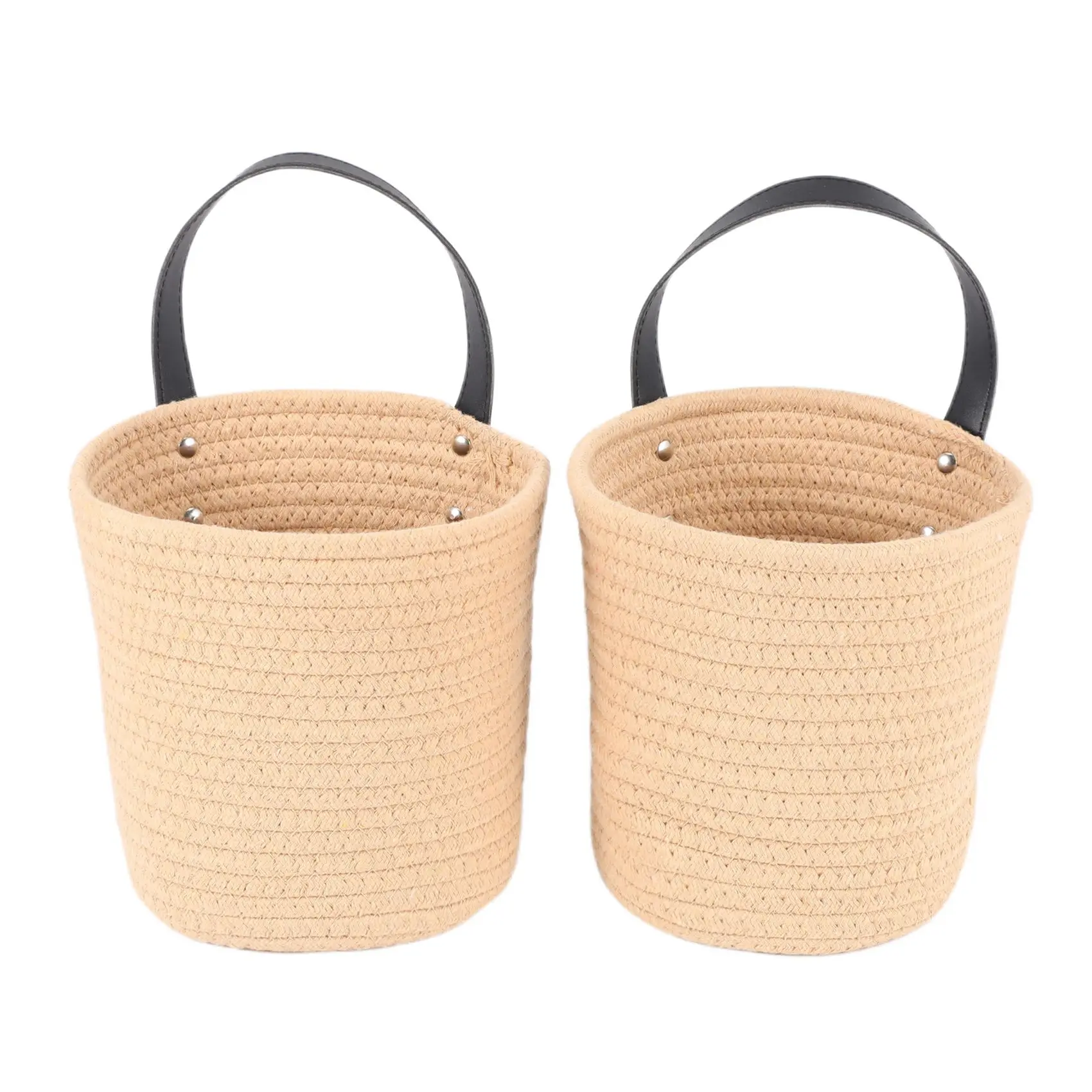 

2 Pack Jute Hanging Basket - 7.87 x 7 Inch Small Woven Fern Hanging Basket Flower Plants, Jute Woven Basket