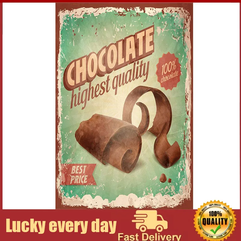Ретро винтажный шоколад Лучшая цена металлическая жестяная вывеска домашний бар кафе ретаурант Настенный декор знаки настенный Декор металлическая винтажная стена