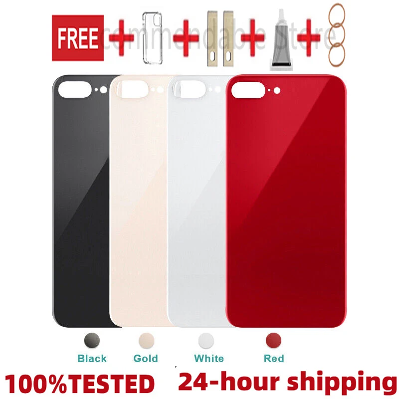 

For iPhone 8plus Battery Cover Back Glass Panel Replacement High Quality Housing Glass Panel+ Logo + Gift