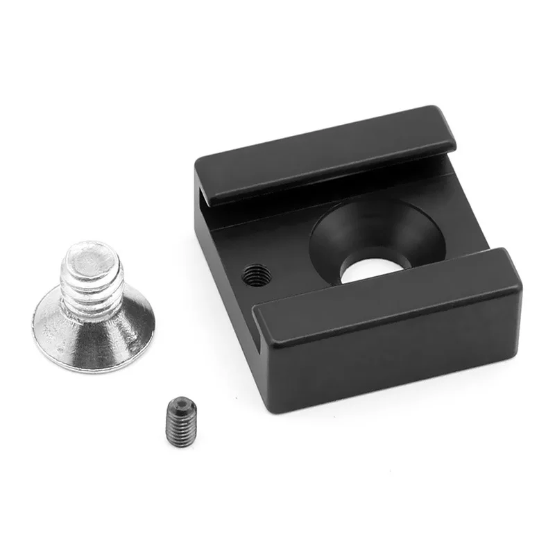 

Aluminium Alloy Hot Shoe Mount Adapter Base with 1/4" Mounting Screw for Camera Cage Flash LED Light Microphone Hotshoe Seat