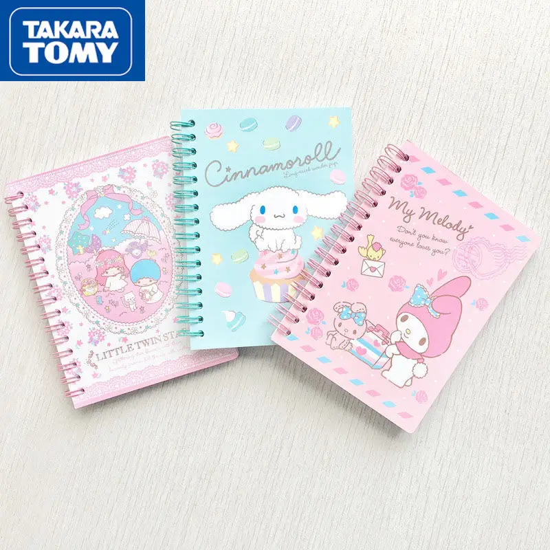 

TAKARA TOMY 2022 New Hello Kitty Book Cute Notepad Coil Notebook Girl Heart Small Book High Value Diary Student School Supplies