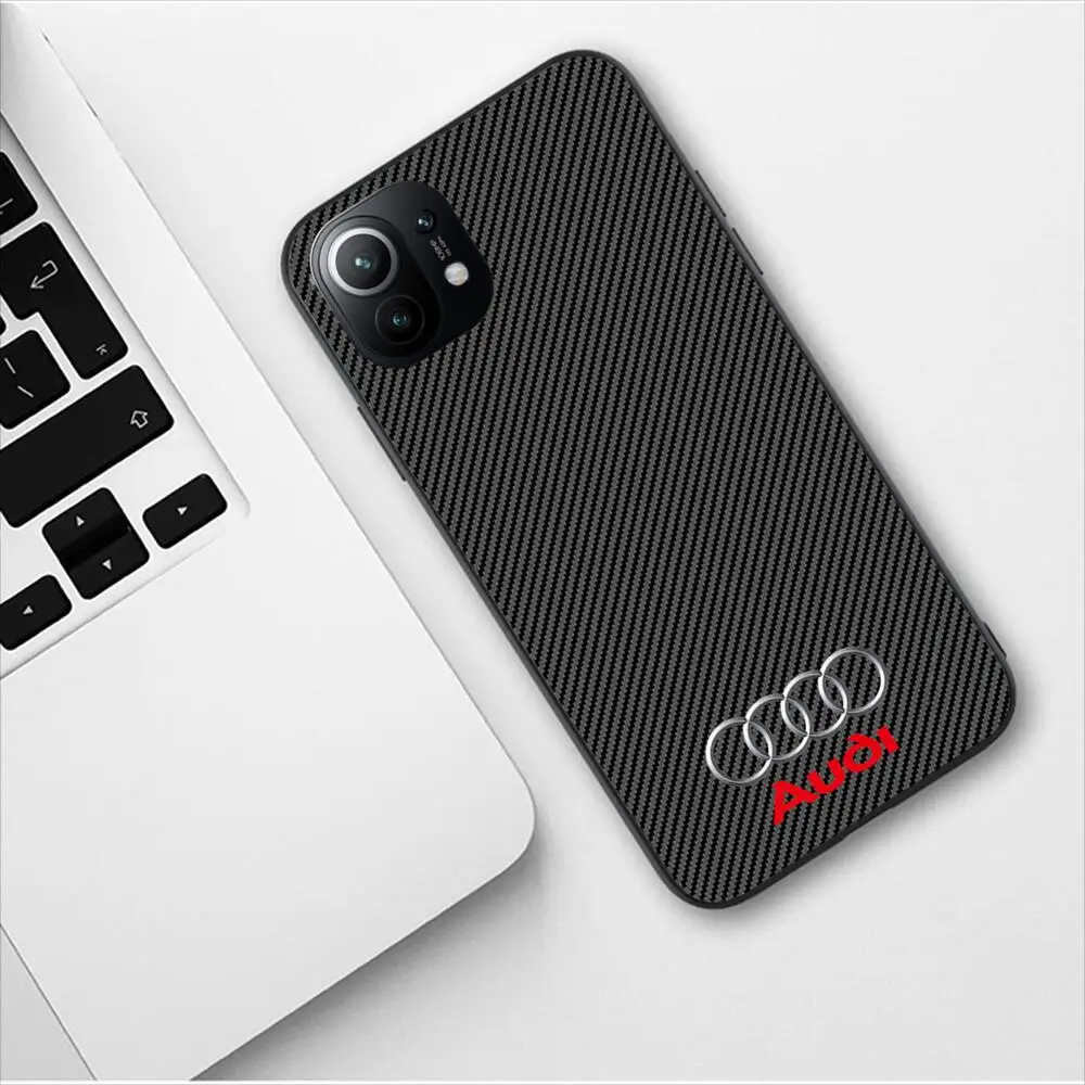 Audi Sports Car LOGO Phone Case For Xiaomi 13 12 11T 9 11 10C 9T 8 9SE 11i Lite Ultra Note10 Poco F3 M4 M3 Pro Black Soft Covers