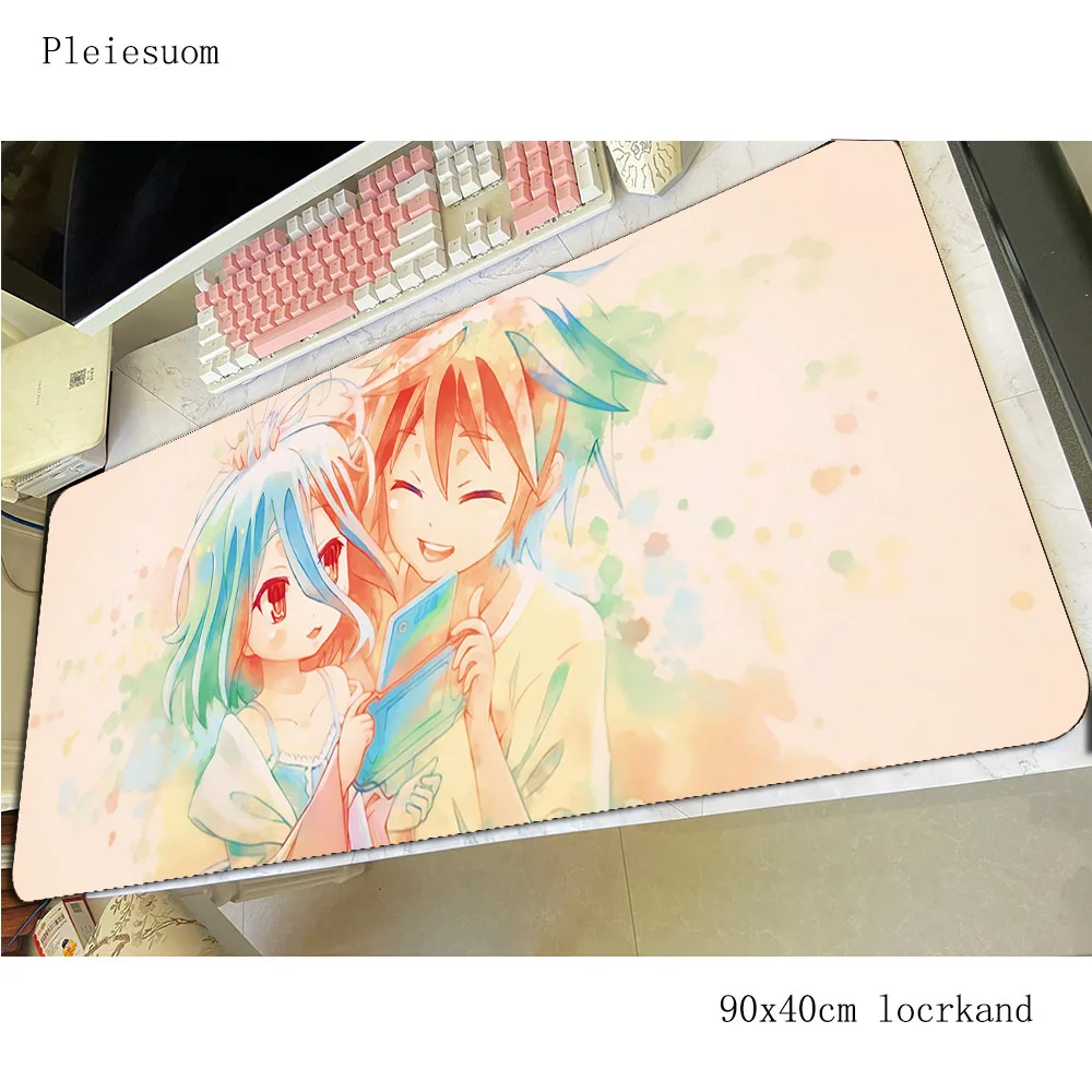 Фото Коврик для мыши No Game No Life, игровой коврик для мыши с массовым узором, 90x40 см, большой коврик для компьютерного геймера, бестселлер, защитные коврики для ноутбука и стола №3
