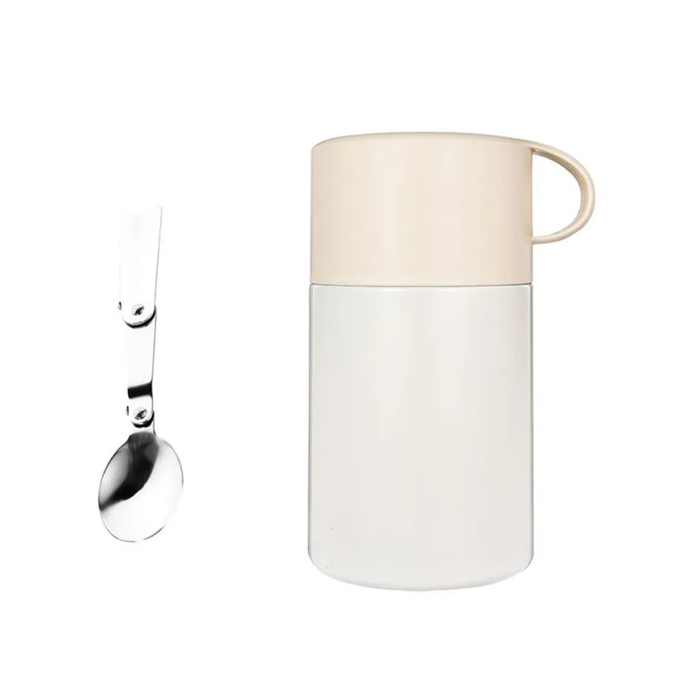 

Travel Insulated Food Flask 600ML Keep Warm Lunch Box Porridge Storage Portable Soup Container