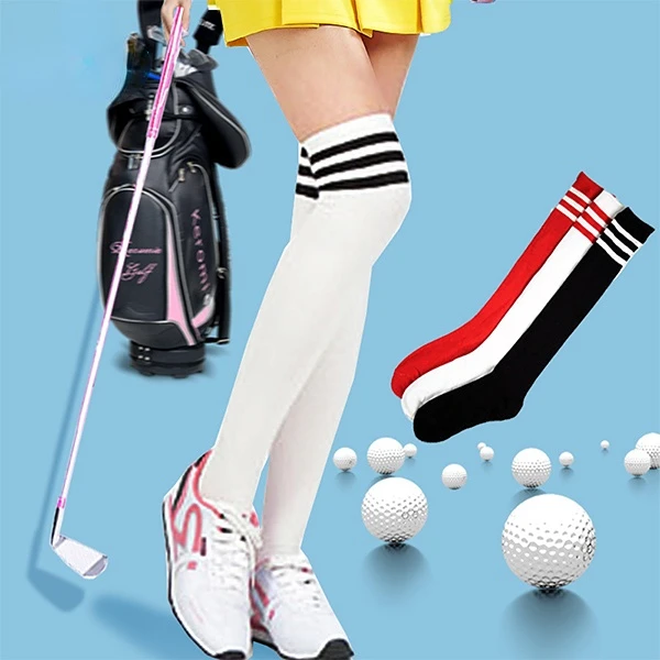 

Spring, summer, autumn golf over-the-knee female fashion sports socks antiskid warm cotton stockings