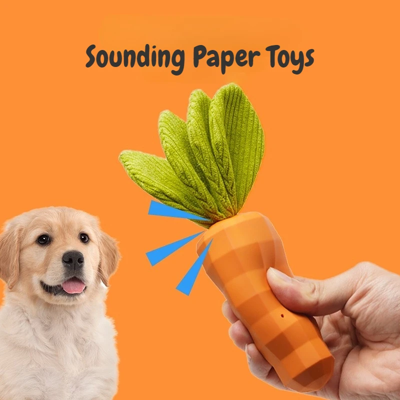 

Carrot Pet Dog Cat Puzzle Toy Squeaky Training Decompression Food Hidden Pet Supplies Interactive Puzzle Tooth Cleanning Toy