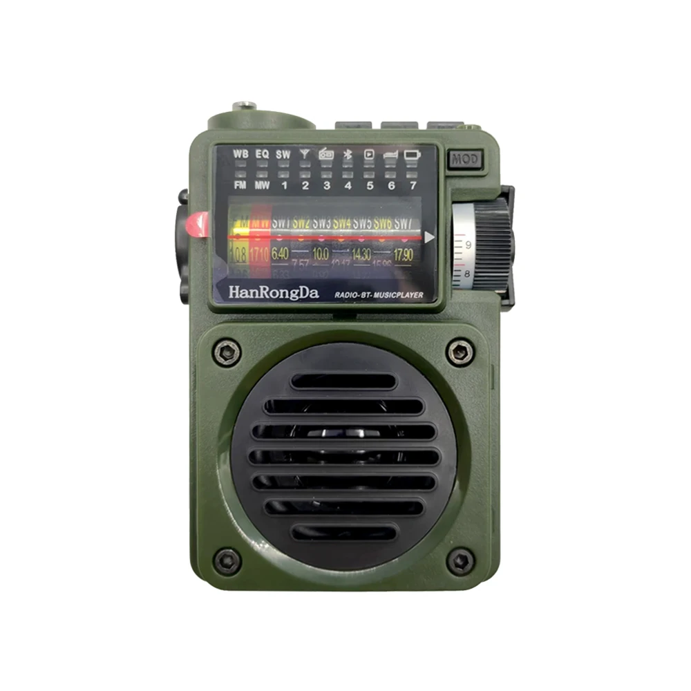 JANCORE HRD-700 AM/FM/SW/WB Shortwave Broadcast Reception Radio Speaker Rechargeable BT5.0 RF750