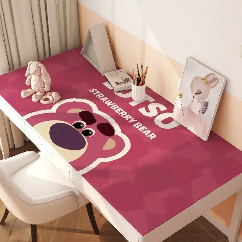 

Disney Strawberry Bear Lingna Belle Xingdelu Cute Oversized Mouse Pad Cartoon Office Desktop Pad Children's Silicone Tablecloth