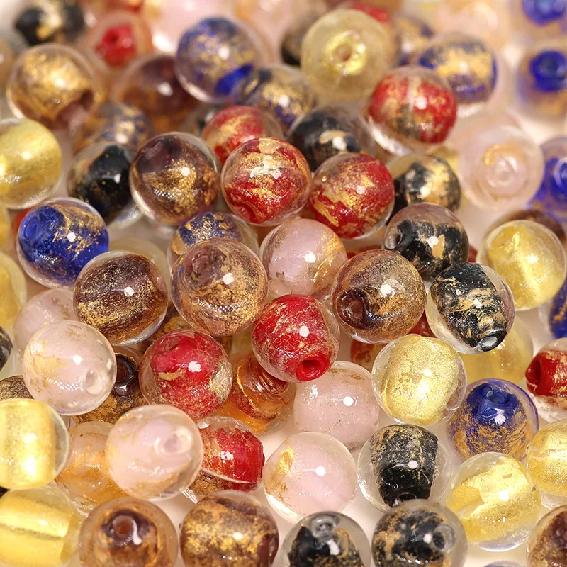 Стеклянные бусины Лэмпворк 8 мм 10