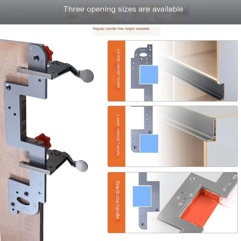 Невидимый трафарет для пазов со встроенной ручкой шкафа кухонной ручки двери без