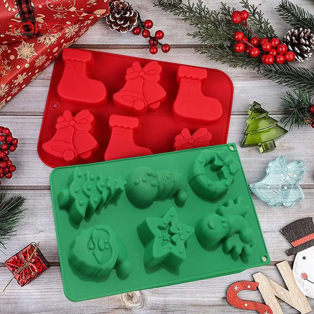 

Christmas Tree Silicone Mould Chocolate Cake Baking Tools Soap Tray Decorating Muffine Cream Ice Molds Molds CupCake Chocol C2F7