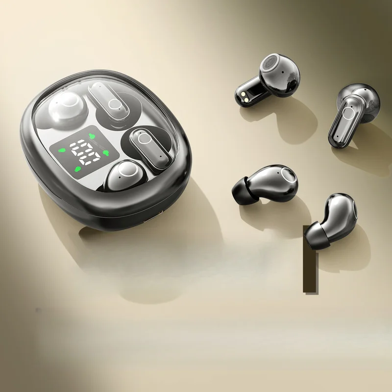 Фото Новые 2 пары Bluetooth-наушников в одной коробке, с шумоподавлением, сверхдолгим сроком службы батареи, беспроводные, скрытые мини-наушники для офиса №1
