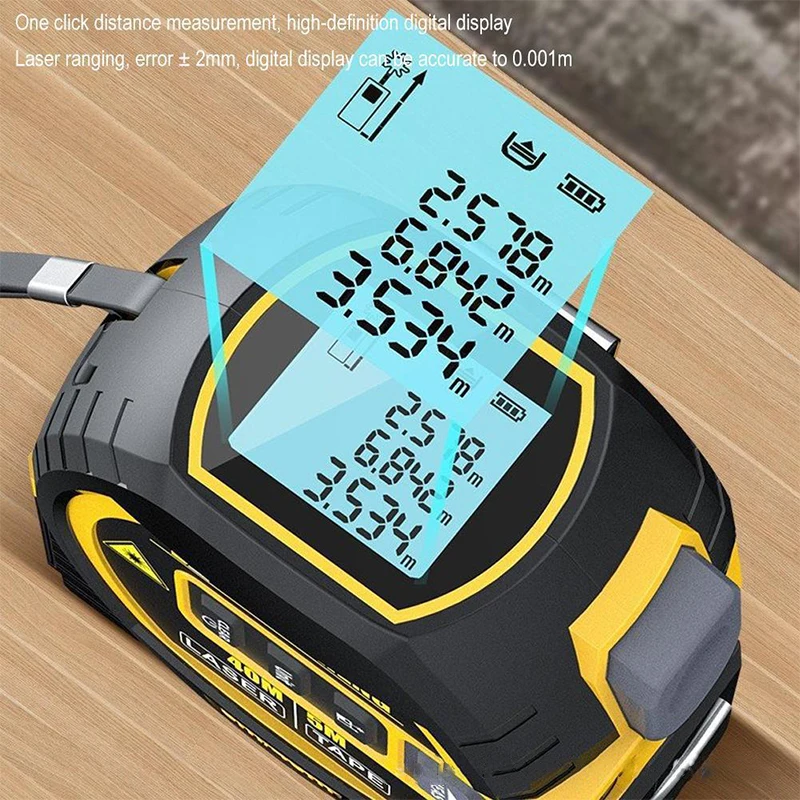 Лазерный дальномер измеритель расстояния 40 м/60 м выдвижная лента