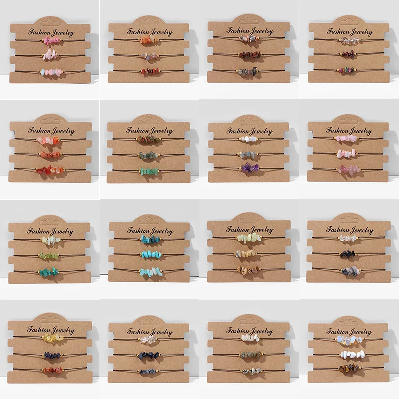 

Irregular Natural Crystals Stone Bracelet for Women Crystal Healing Crystal Bracelet Gravel Beads Handmade Bracelet Jewelry