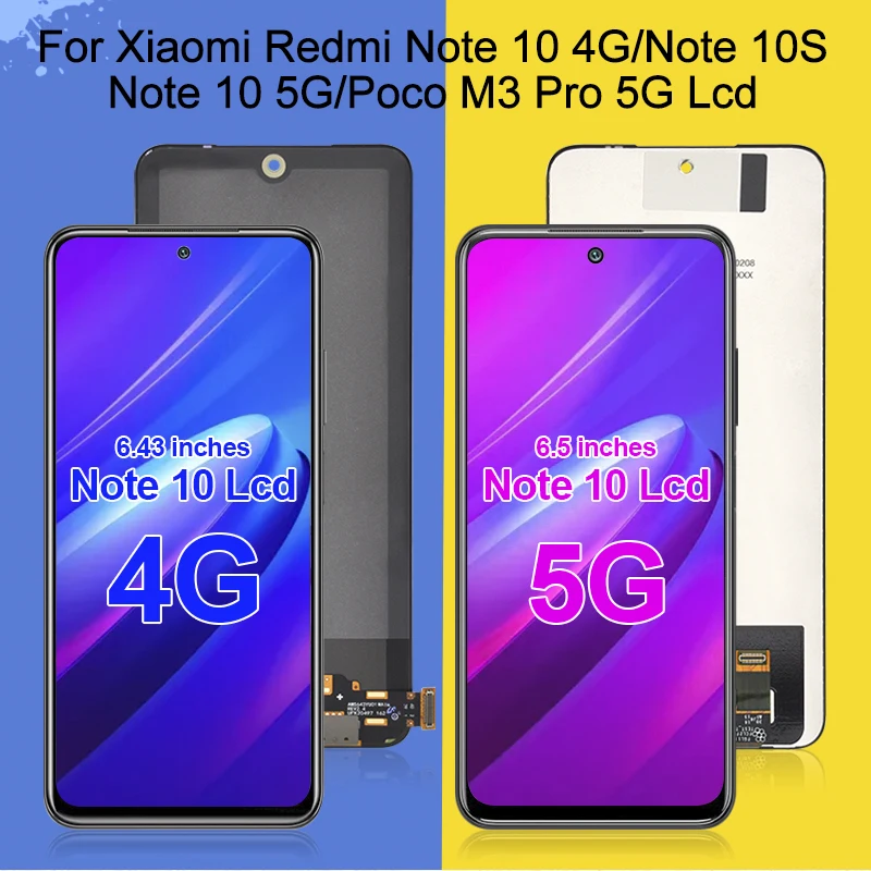 Оригинальный дисплей Note 10S для Xiaomi Redmi 10 4G ЖК-дисплей с сенсорным экраном и