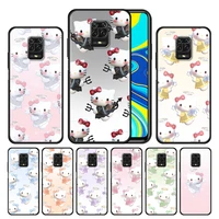phone case cover for xiaomi redmi note 10 11 pro mi 11 lite 11t 10t 11s 9t 5g 10s style tpu hello kitty 3d coloring angel