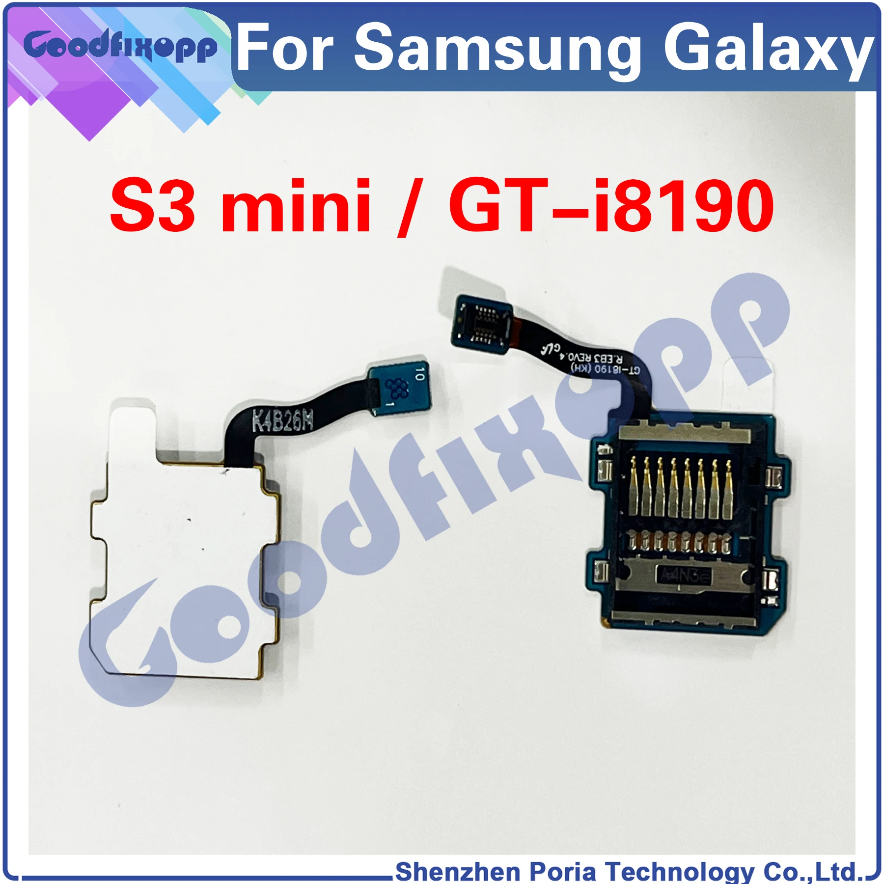 

SD Read Card Holder For Samsung I8190 Galaxy S3 mini SIM Card Tray Reader Flex Cable Memory Connector Inner Replacement