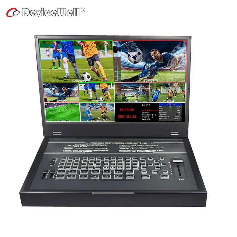DeviceWell HDS9336 6 каналов 15 &quotзапись HD SDI Live Audio Video оборудование