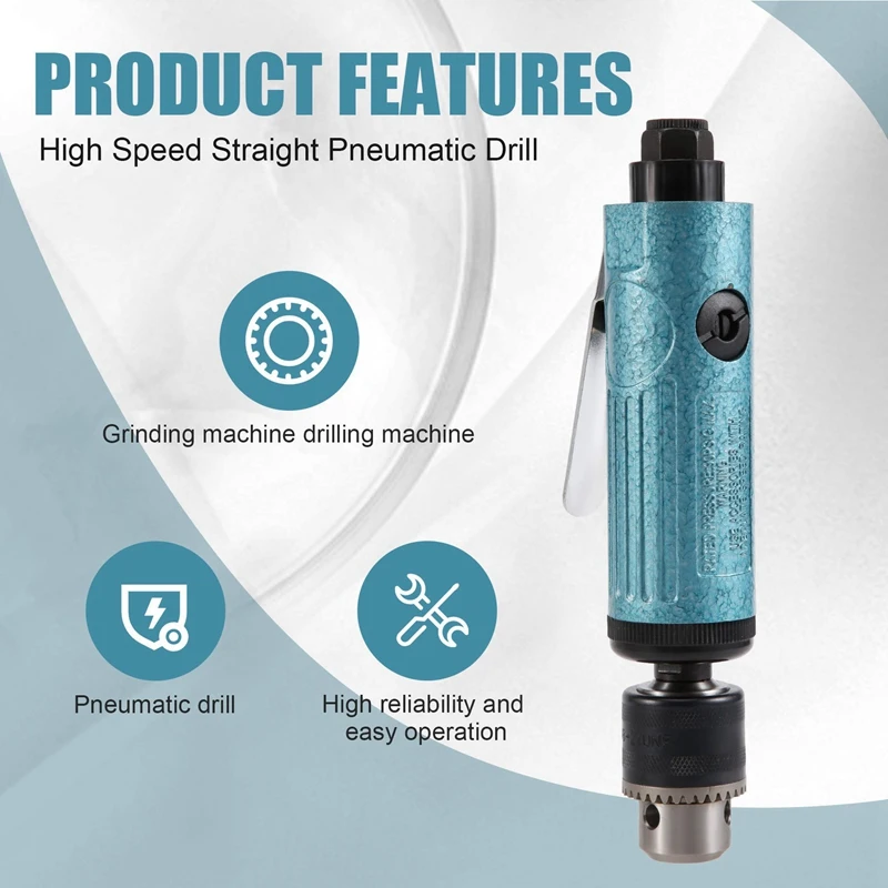 ABHU Tr-5200 22000 об/мин высокоскоростная прямая пневматическая дрель с патроном 1 5-10 мм