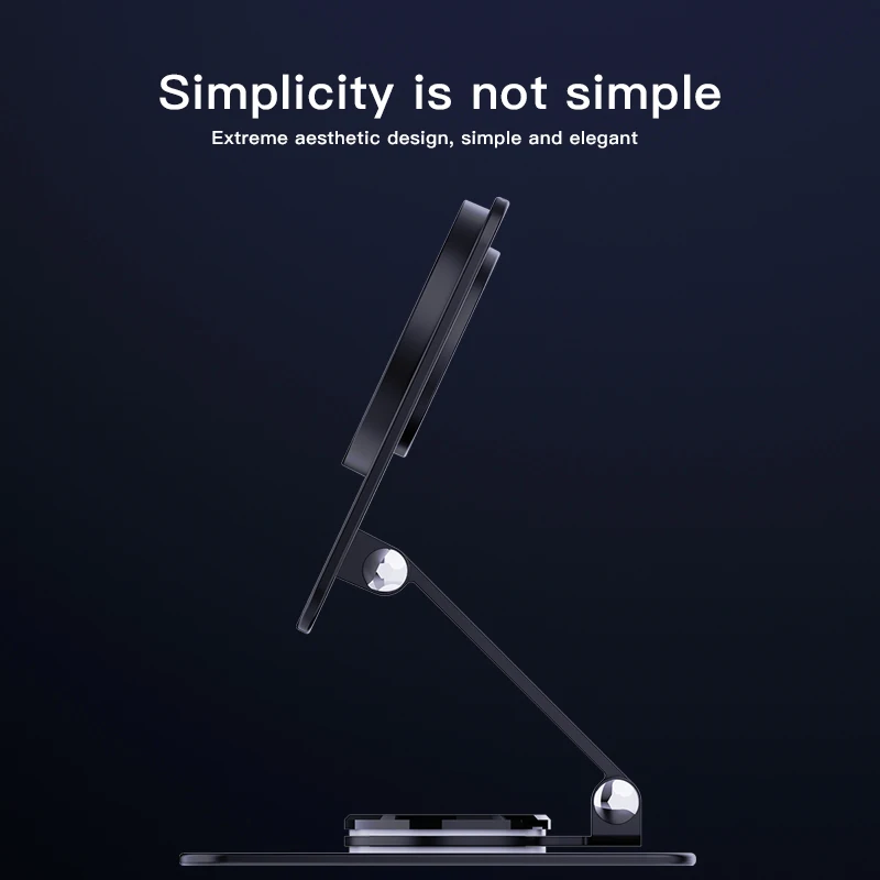 15W Magnetic Wireless Charger 360° Rotatable Metal Stand for iPhone 14 Plus 13 12 Pro Max Mini Phone Foldable Wireless Charging