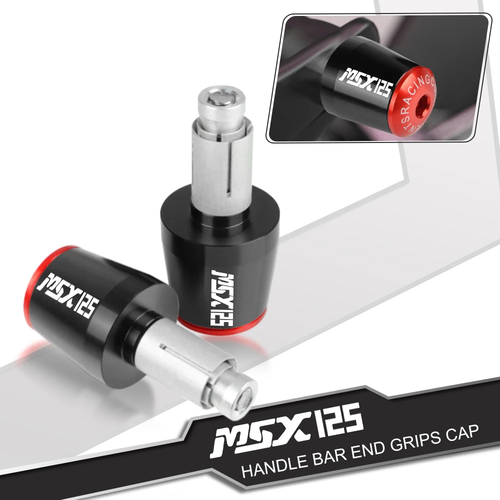 

Motorcycle 7/8'' 22mm Handle Bar End Grips Cap Hand Bar Ends Plugs For Honda GROM MSX125 2014 2015 2016 2017 MSX 125 MSX-125