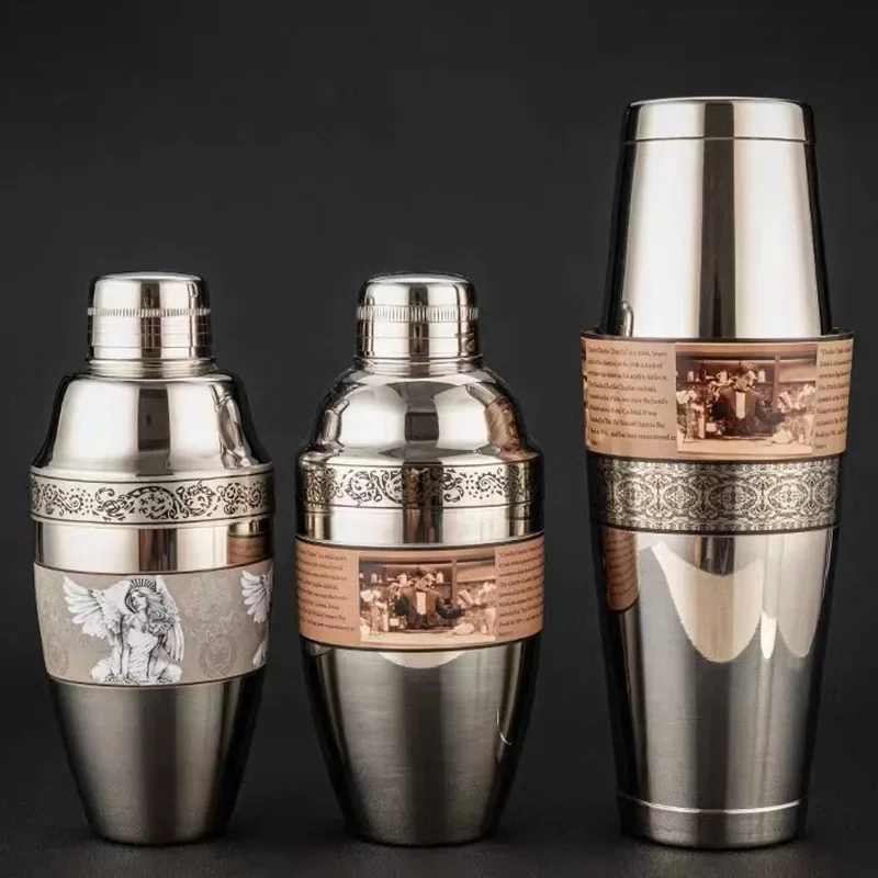 Новый дизайн шейкер с узором Чаплин Лидер продаж барные инструменты из