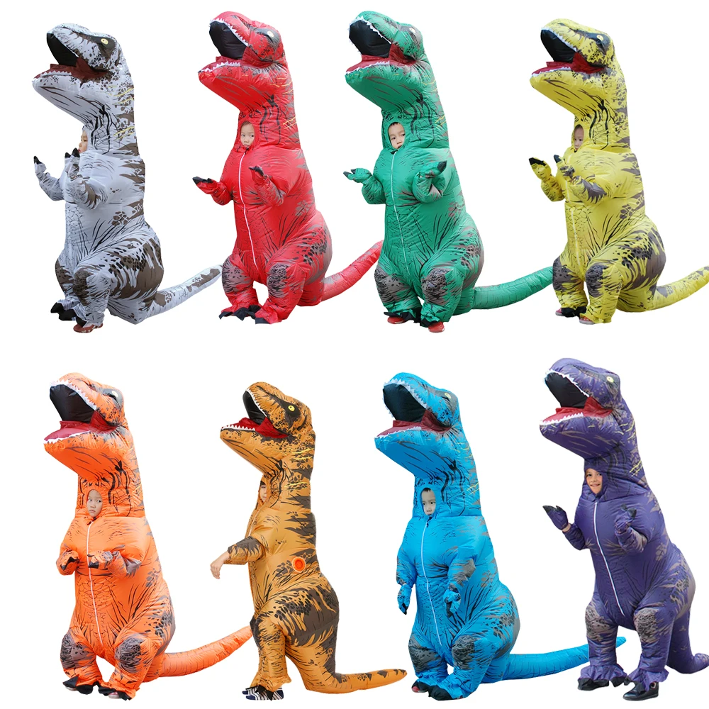 

T-REX Child Inflatable Clothing Halloween Purim Carnival Cosplay Costume Dinosaur Inflated Garment Animal Shape Clothes