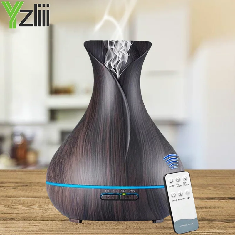 500ml Ultrasonic Remote Control Air Humidifier Essential Oil Aroma Diffuser Lamp Aromatherapy Mist Maker For Bedroom Home