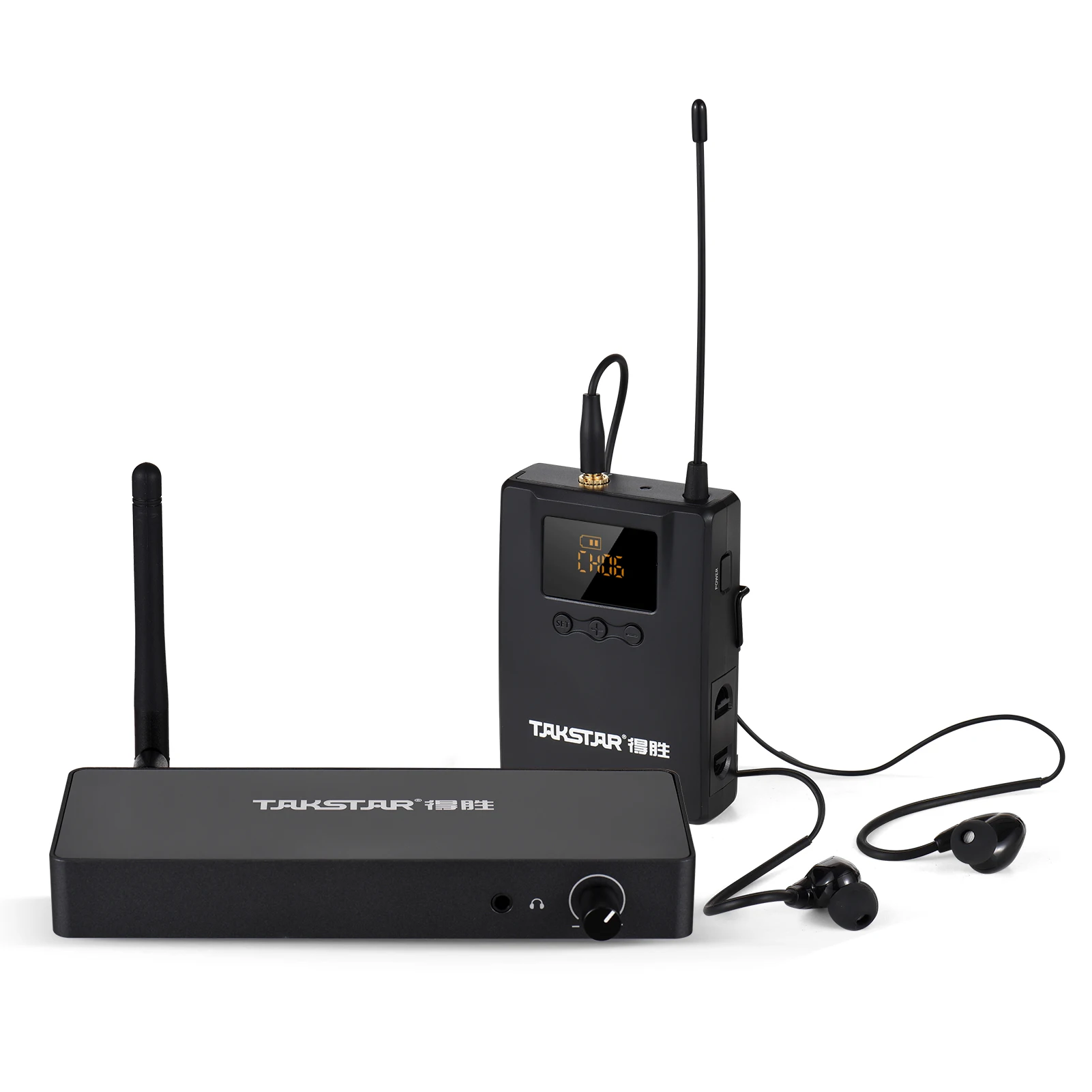 

Беспроводная система мониторинга TAKSTAR WPM-300 с наушниками-вкладышами UHF, аудиопередатчик, приемник, светодиодный цифровой дисплей