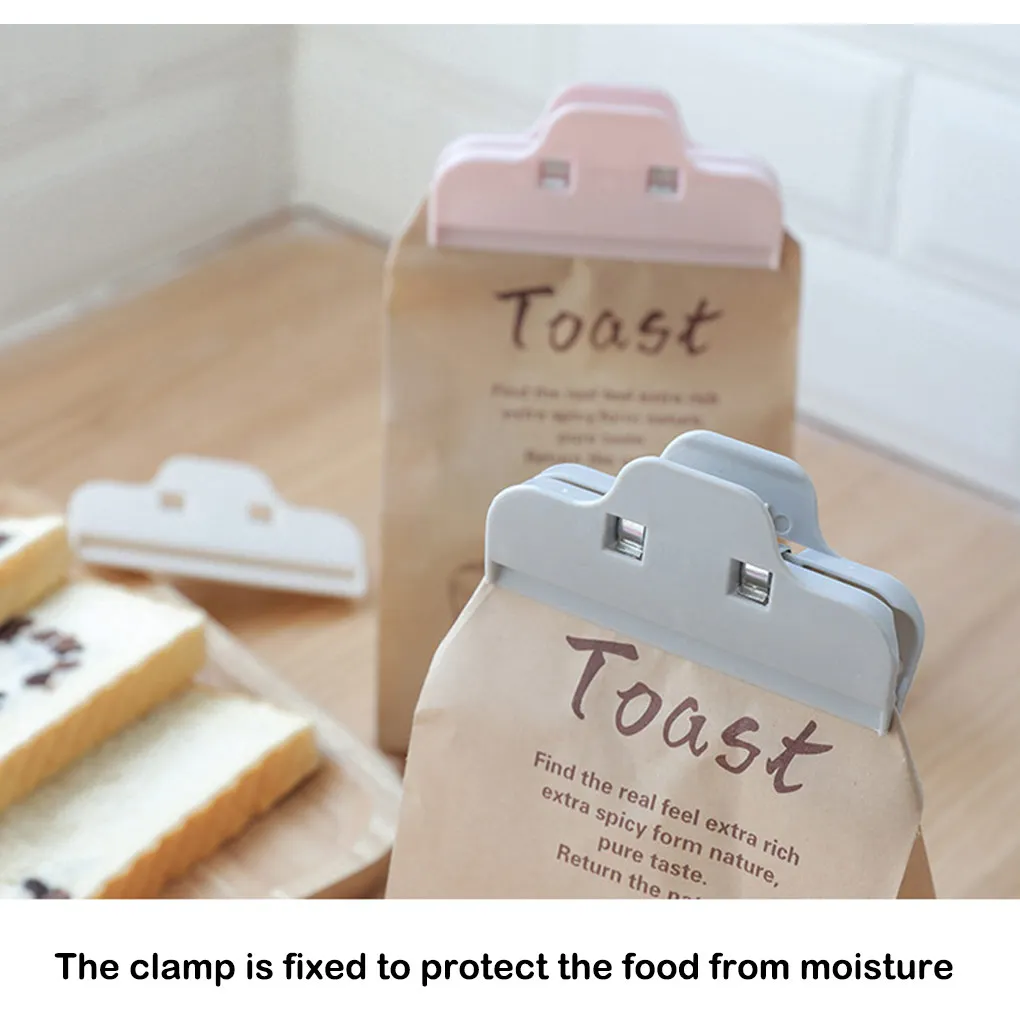 

Food Bag Clamp Portable Reusable Washable Sealing Moistureproof Kitchen Snack Vegetable Clip Sealer Tool Accessories