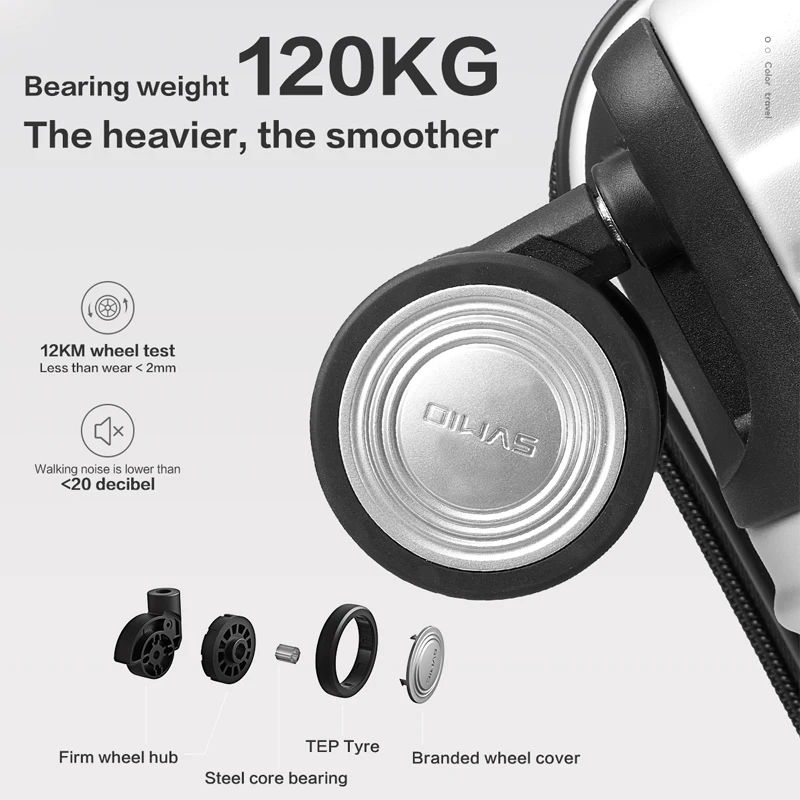OIWAS Travel Suitcase Travel Bag 20/24/26/28 Inch Carry On Hand Luggage Rolling Wheel with USB Port for Men Women Small Suitcase
