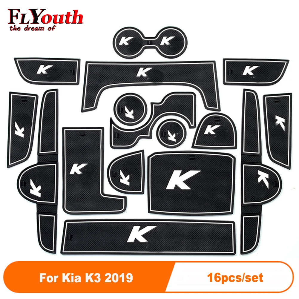 

16 шт./комплект, Противоскользящие коврики для дверей Kia K3 2019
