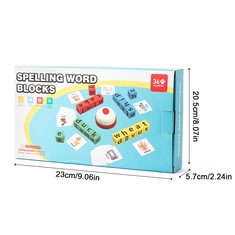 Детская английская словесная карта деревянная игрушка-головоломка Монтессори