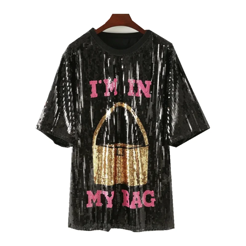 Футболка женская с коротким рукавом и круглым вырезом свободная уличная одежда