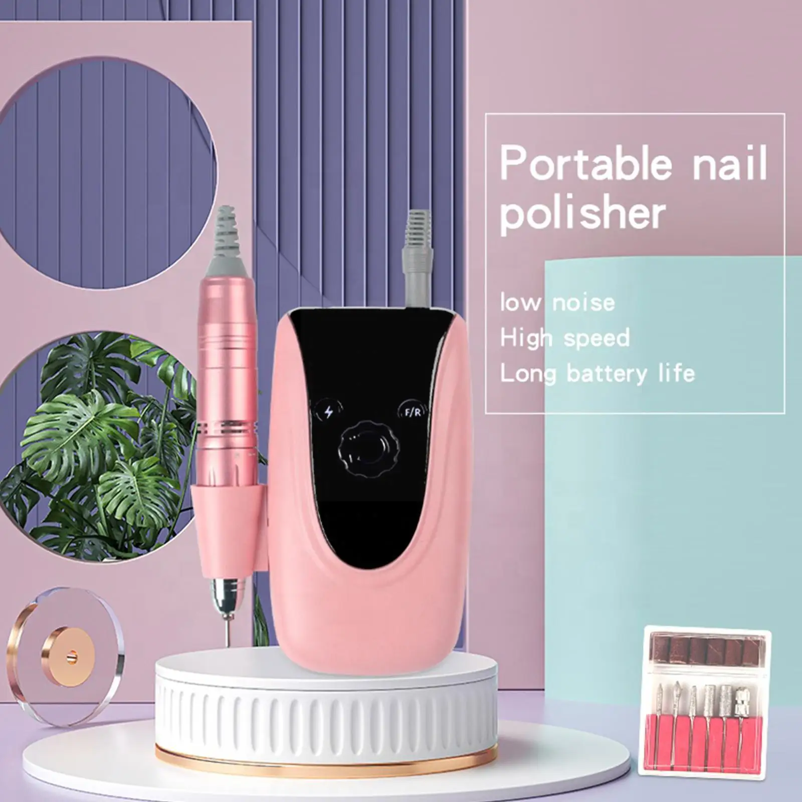 

Rechargeable Nail Polisher 30000RPM Nail Drill Portable Electric Professional Art Nail Drill Nail Accessory Kit Nail Drill H8E9