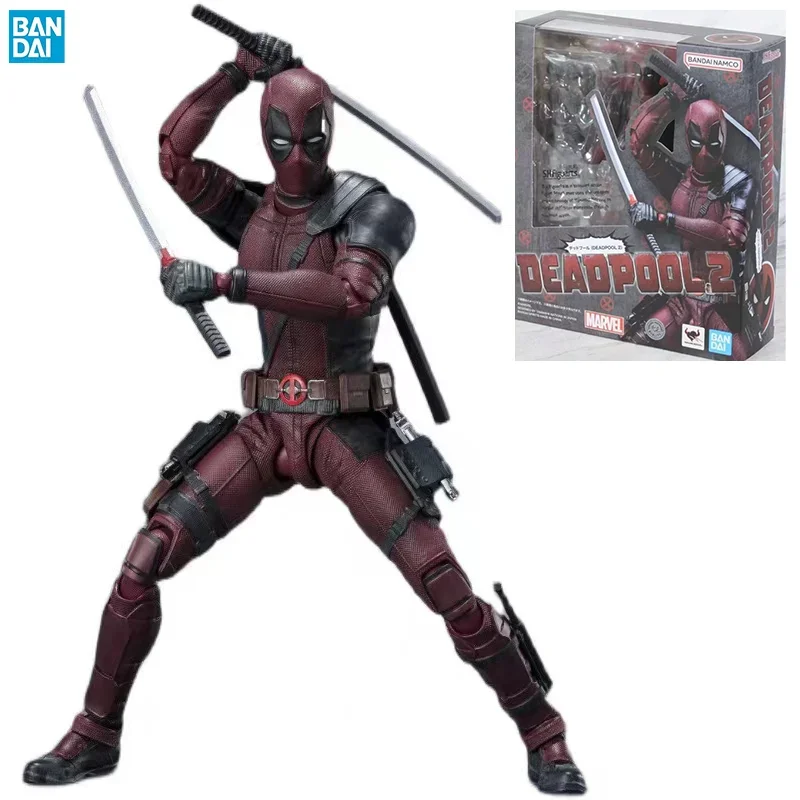 

Original Bandai S.H.Figuarts Deadpool2 Little Cheap Deadpool AnimMovable Anime Action Figure Collection Model Toys Gift