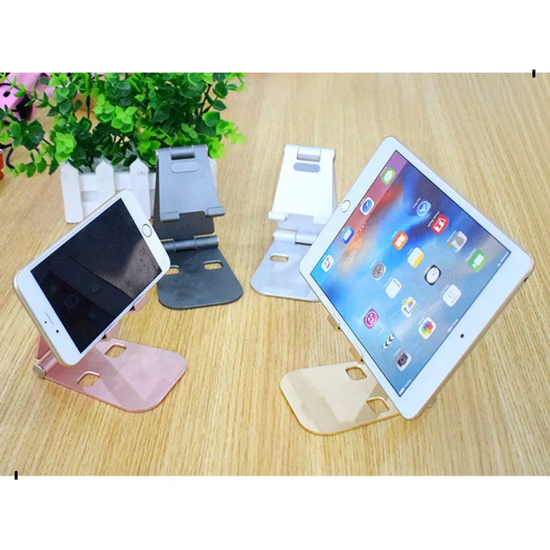 Fold Portable Desktop Phone Holder Support Aluminum Alloy Lazy Live Broadcast Multi-functional Tablet Mobile Phone Bracket Stand