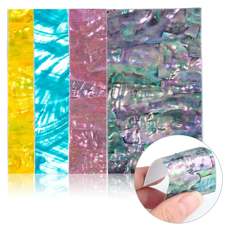 

3D Abalone Shell Slice Nail Sticker Flakes Adhesive Decals Manicure DIY Nail Art Gel Polish Tips Decorations
