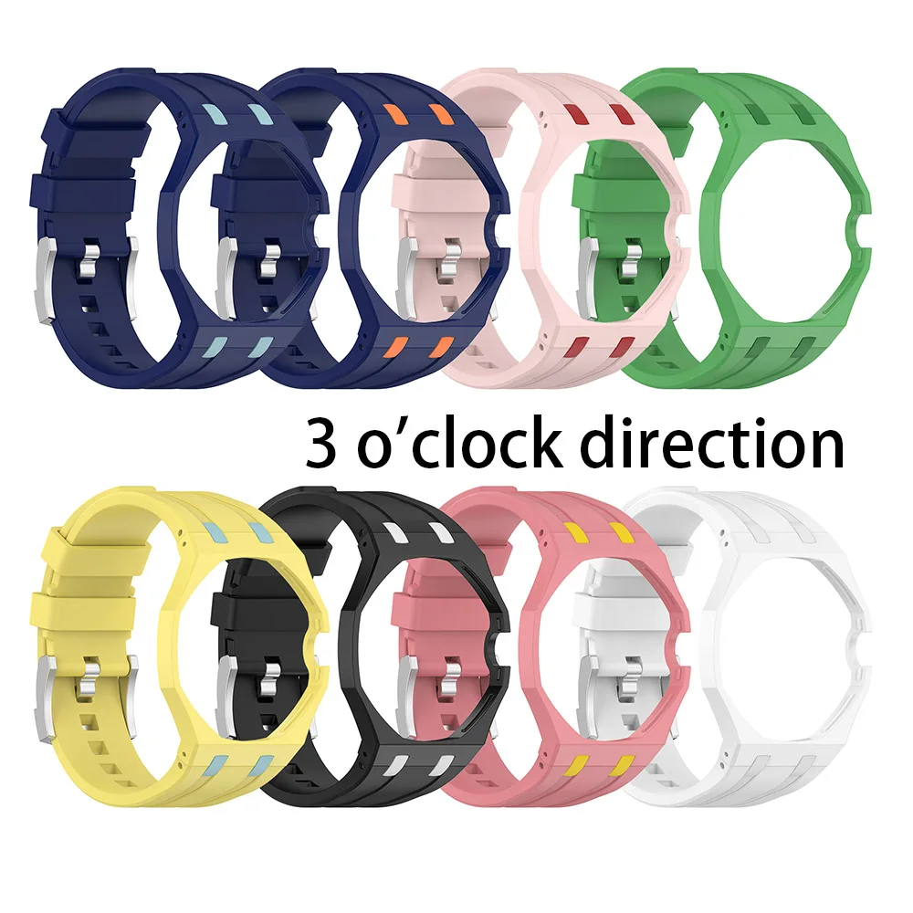Чехол для ПК 2-в-1 и силиконовый ремешок для Swatch x AP Royal Pop Pocket Watch, сменный ремешок для наручных часов, аксессуары для ремешков (art.: 3920dc4964c39) - 3920dc4964c39