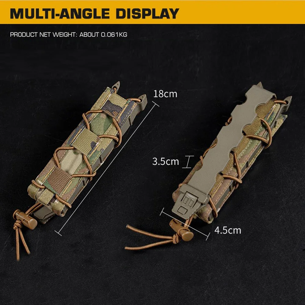 Фото MP5 MP7 Mag Pouch 9 мм .45 Длинная сумка-держатель для магнитов Тактическая модульная сумка MOLLE Open Mag Pouch Carrier Hunting Air мягкие аксессуары №5