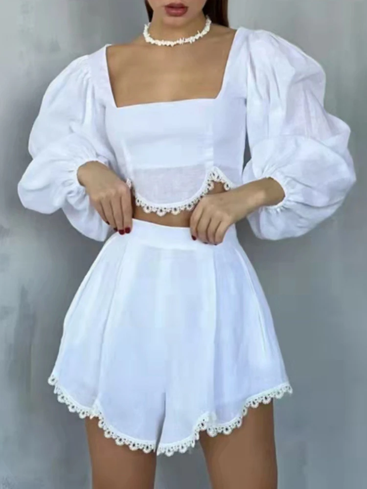 

Luxury Two Piece Sets Womens Sexy Outifits Female Tracksuit 2 Peices Summer Elegant Shorts Suit Matching Sets Festival Clothing