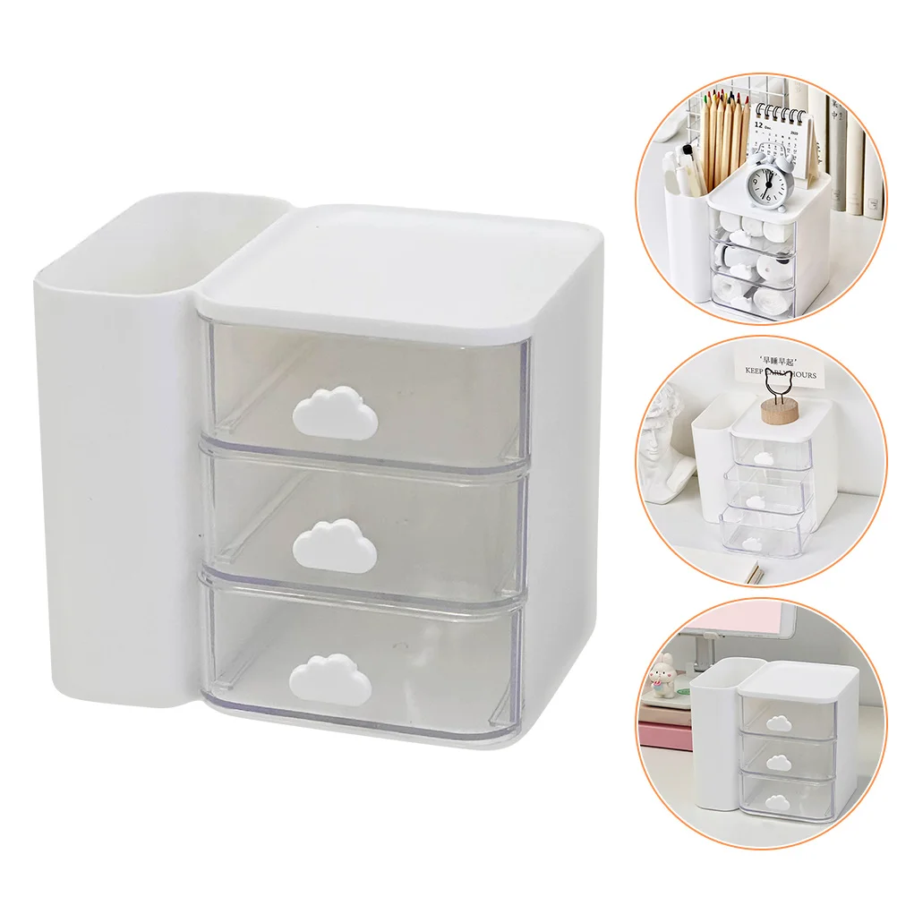 

Organizer Drawer Storage Desktop Makeup Box Vanity Unit Table Brush Earring Jewelry Sundries Bin Stacking Desk Holder Drawers